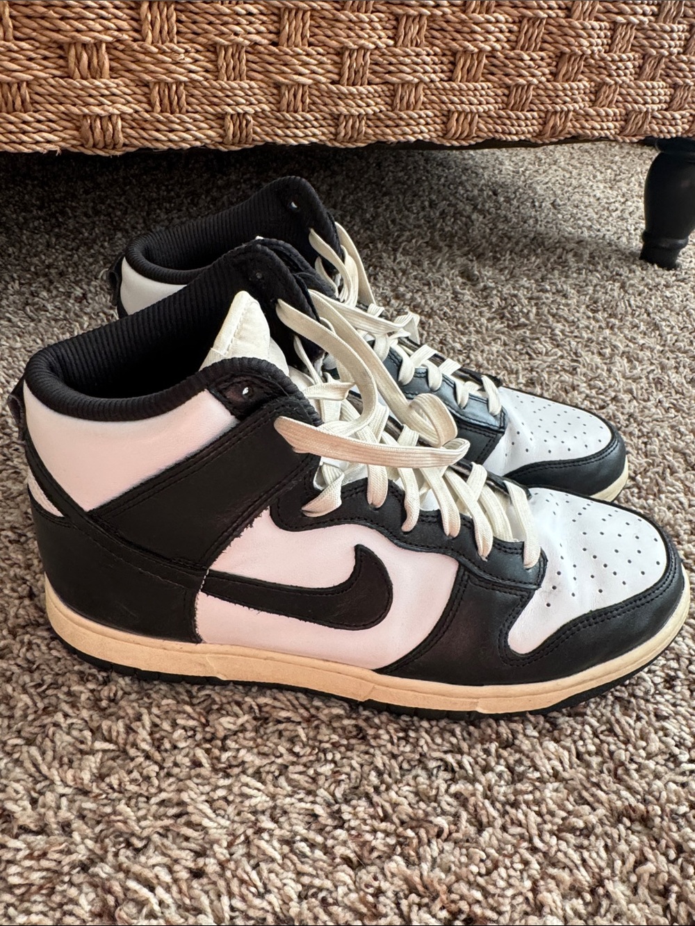 Nike Black and White High-Top Sneakers